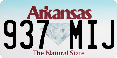 AR license plate 937MIJ