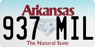 AR license plate 937MIL