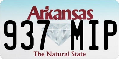 AR license plate 937MIP