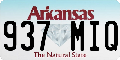 AR license plate 937MIQ