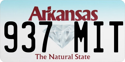 AR license plate 937MIT