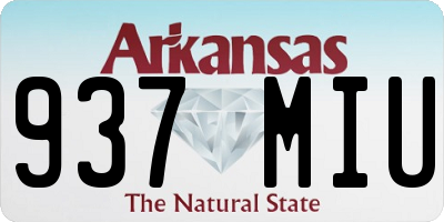 AR license plate 937MIU