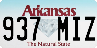 AR license plate 937MIZ