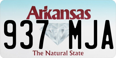 AR license plate 937MJA