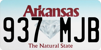 AR license plate 937MJB