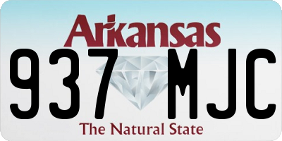 AR license plate 937MJC