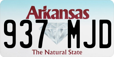 AR license plate 937MJD