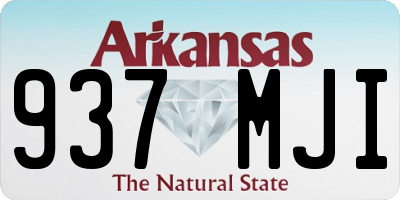 AR license plate 937MJI