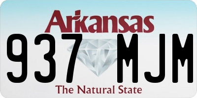 AR license plate 937MJM