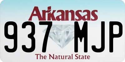 AR license plate 937MJP