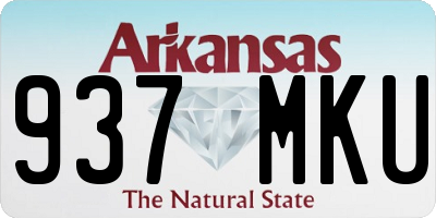 AR license plate 937MKU