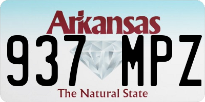 AR license plate 937MPZ