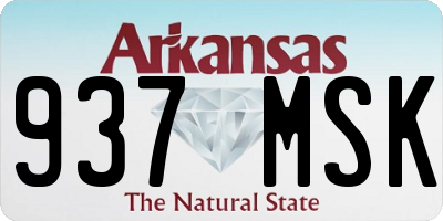 AR license plate 937MSK