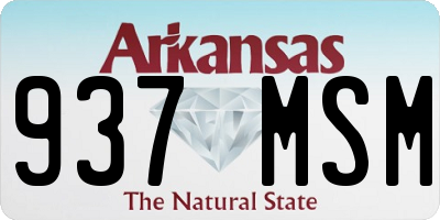 AR license plate 937MSM