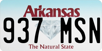 AR license plate 937MSN