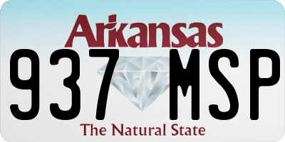 AR license plate 937MSP