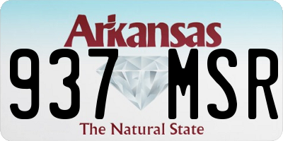 AR license plate 937MSR