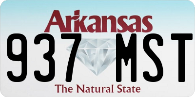 AR license plate 937MST