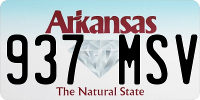 AR license plate 937MSV