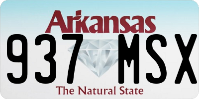 AR license plate 937MSX