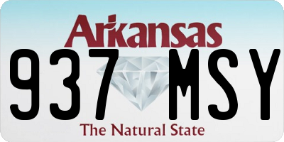 AR license plate 937MSY