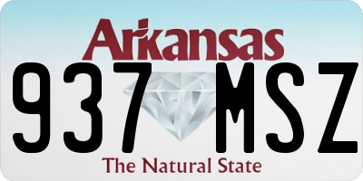 AR license plate 937MSZ