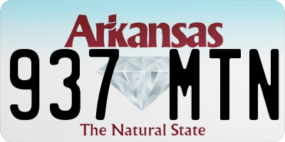 AR license plate 937MTN