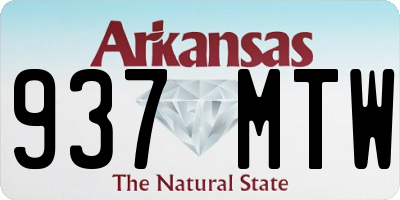 AR license plate 937MTW