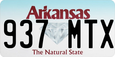 AR license plate 937MTX