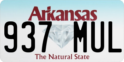 AR license plate 937MUL