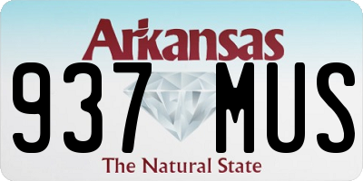AR license plate 937MUS
