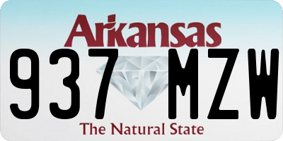 AR license plate 937MZW