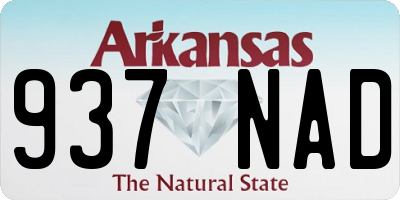 AR license plate 937NAD