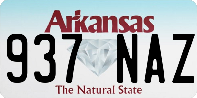 AR license plate 937NAZ