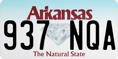 AR license plate 937NQA