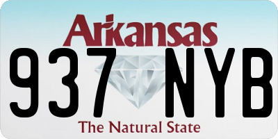 AR license plate 937NYB