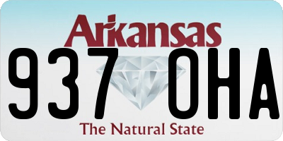 AR license plate 937OHA