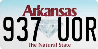 AR license plate 937UOR