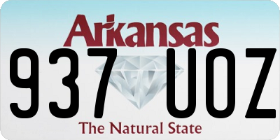 AR license plate 937UOZ