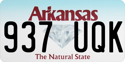 AR license plate 937UQK