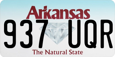 AR license plate 937UQR
