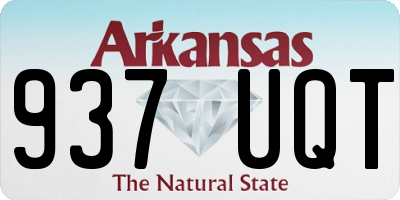 AR license plate 937UQT