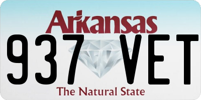 AR license plate 937VET