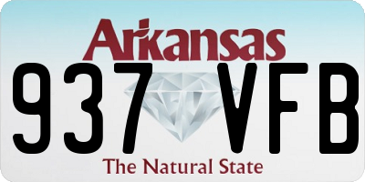AR license plate 937VFB