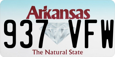 AR license plate 937VFW
