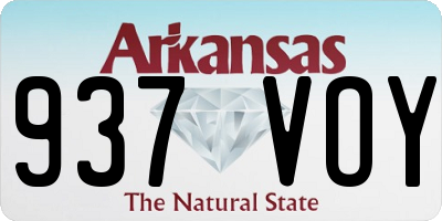 AR license plate 937VOY