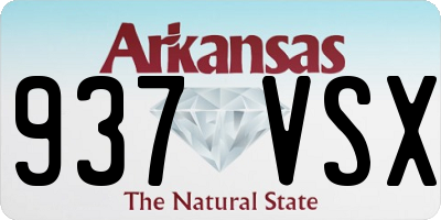 AR license plate 937VSX