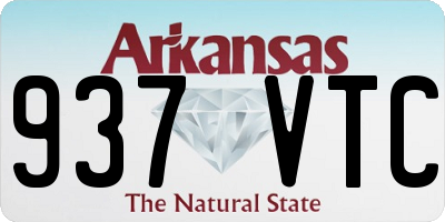 AR license plate 937VTC