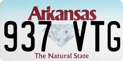 AR license plate 937VTG
