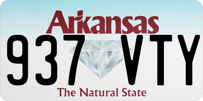 AR license plate 937VTY